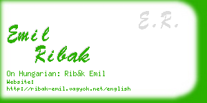 emil ribak business card